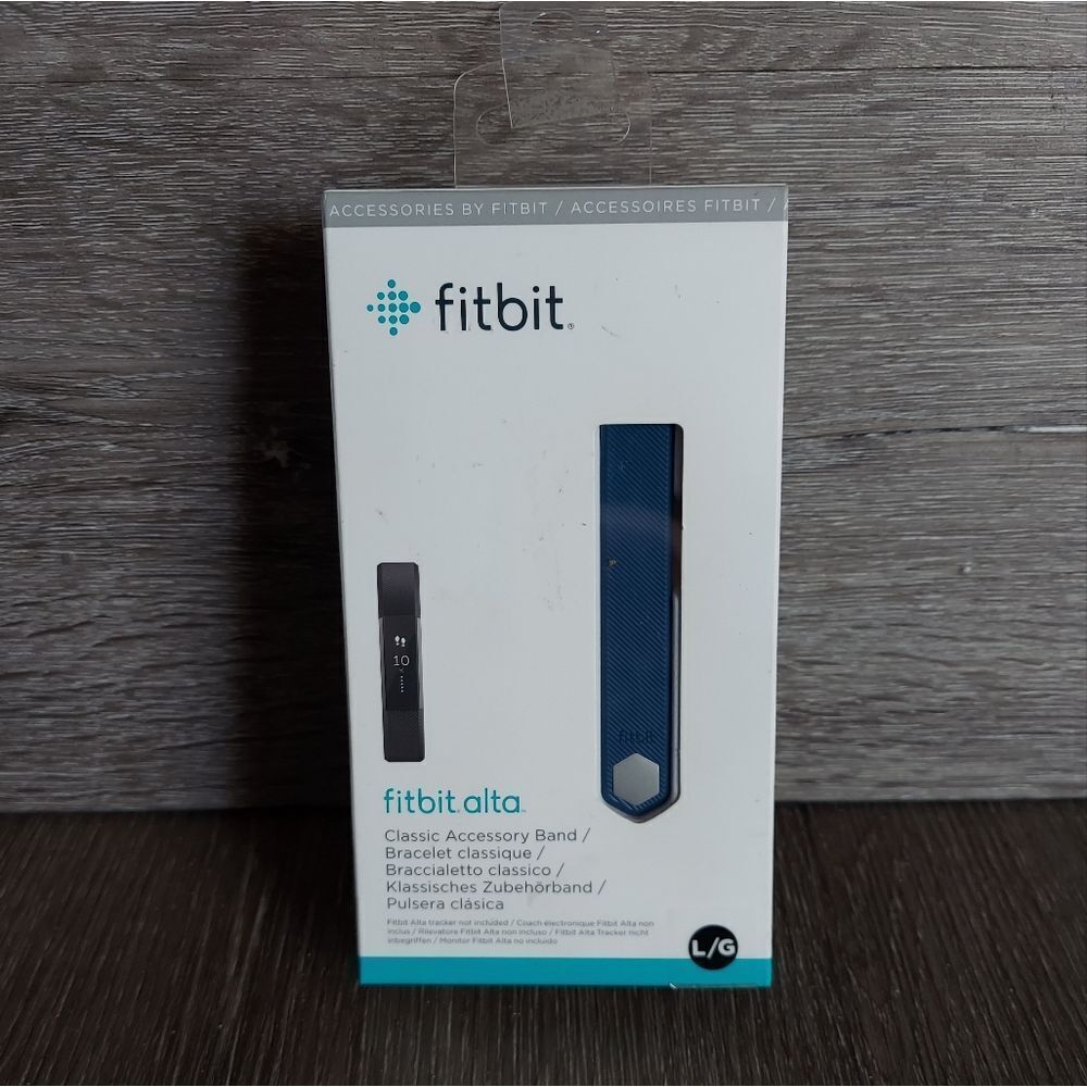 Fitbit Alta Classic Accessory Band In Navy Blue - Large